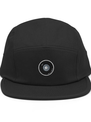 Skate Wheel Cap 5Panel Black Front