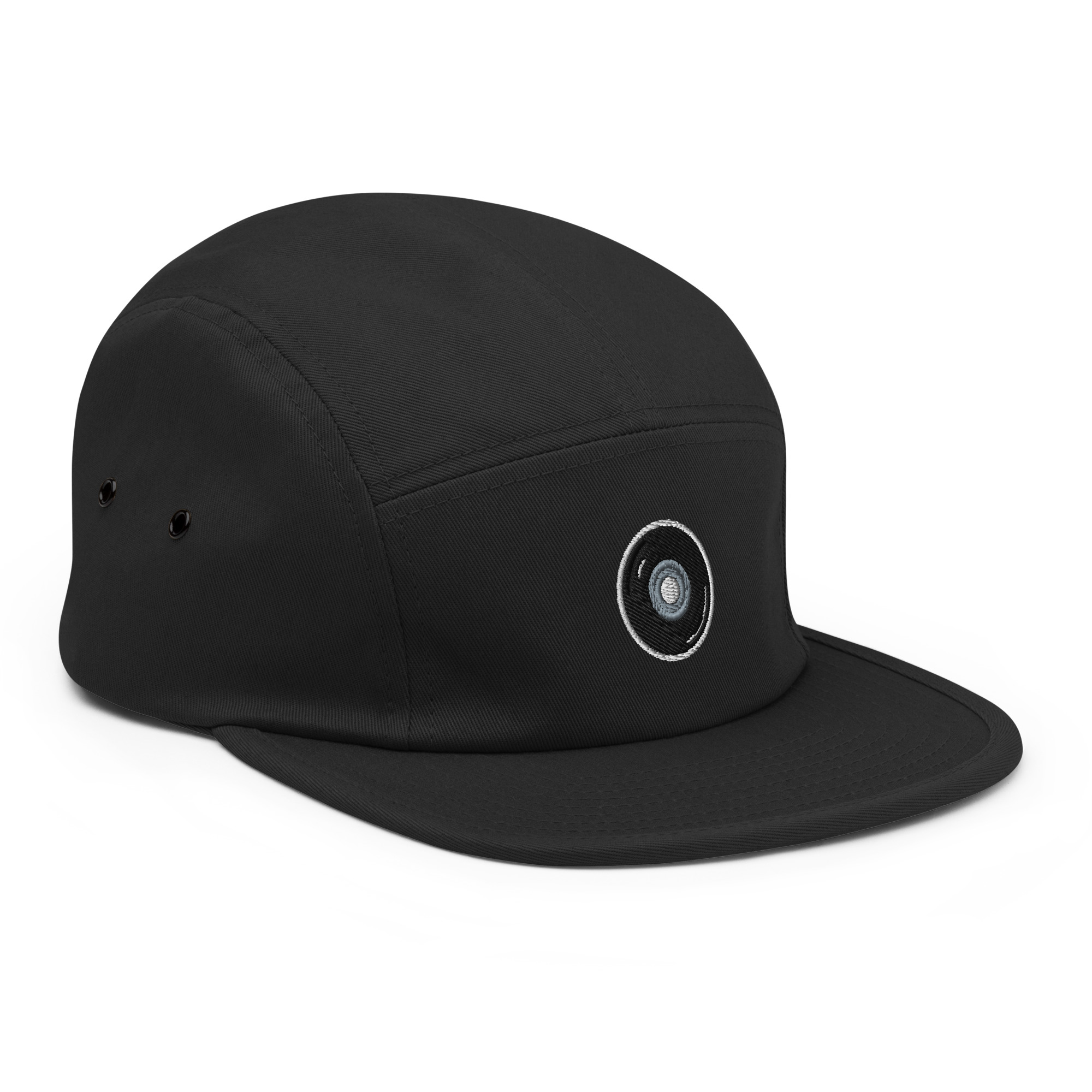 Skate Wheel Cap 5Panel Black Side