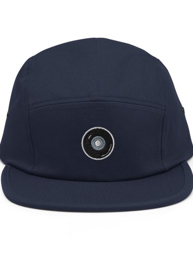 Skate Wheel Cap 5Panel Navy Front