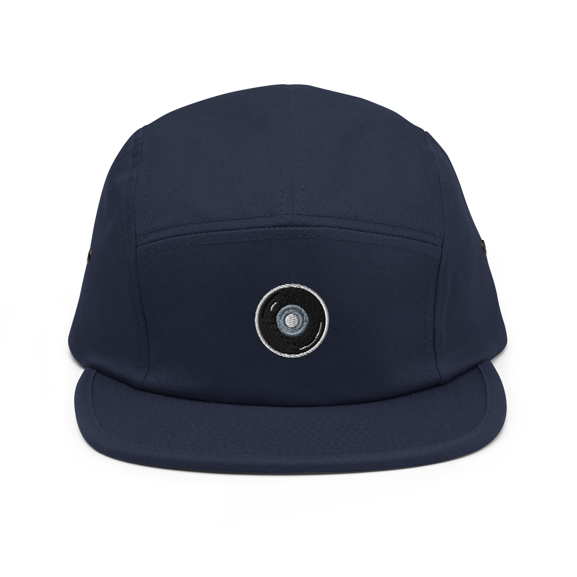 Skate Wheel Cap 5Panel Navy Front