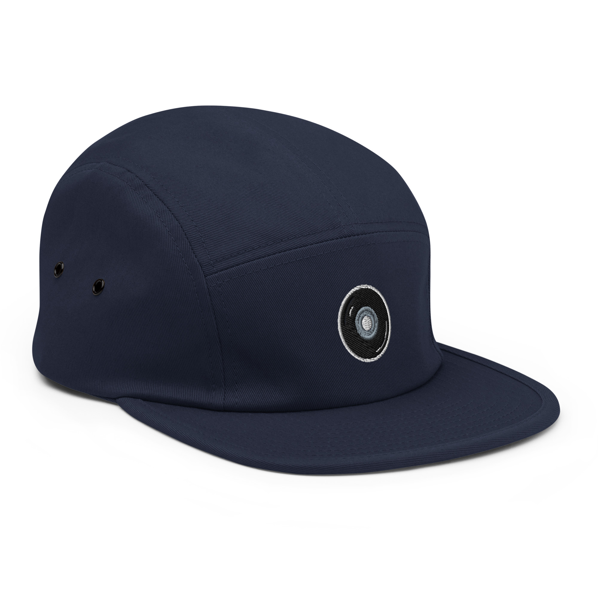 Skate Wheel Cap 5Panel Navy Side
