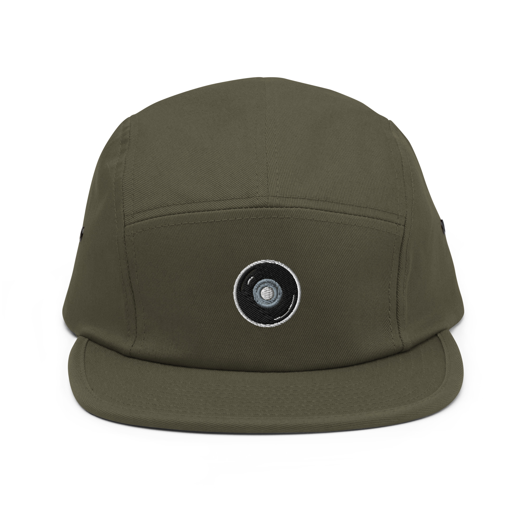 Skate Wheel Cap 5Panel Olive Front