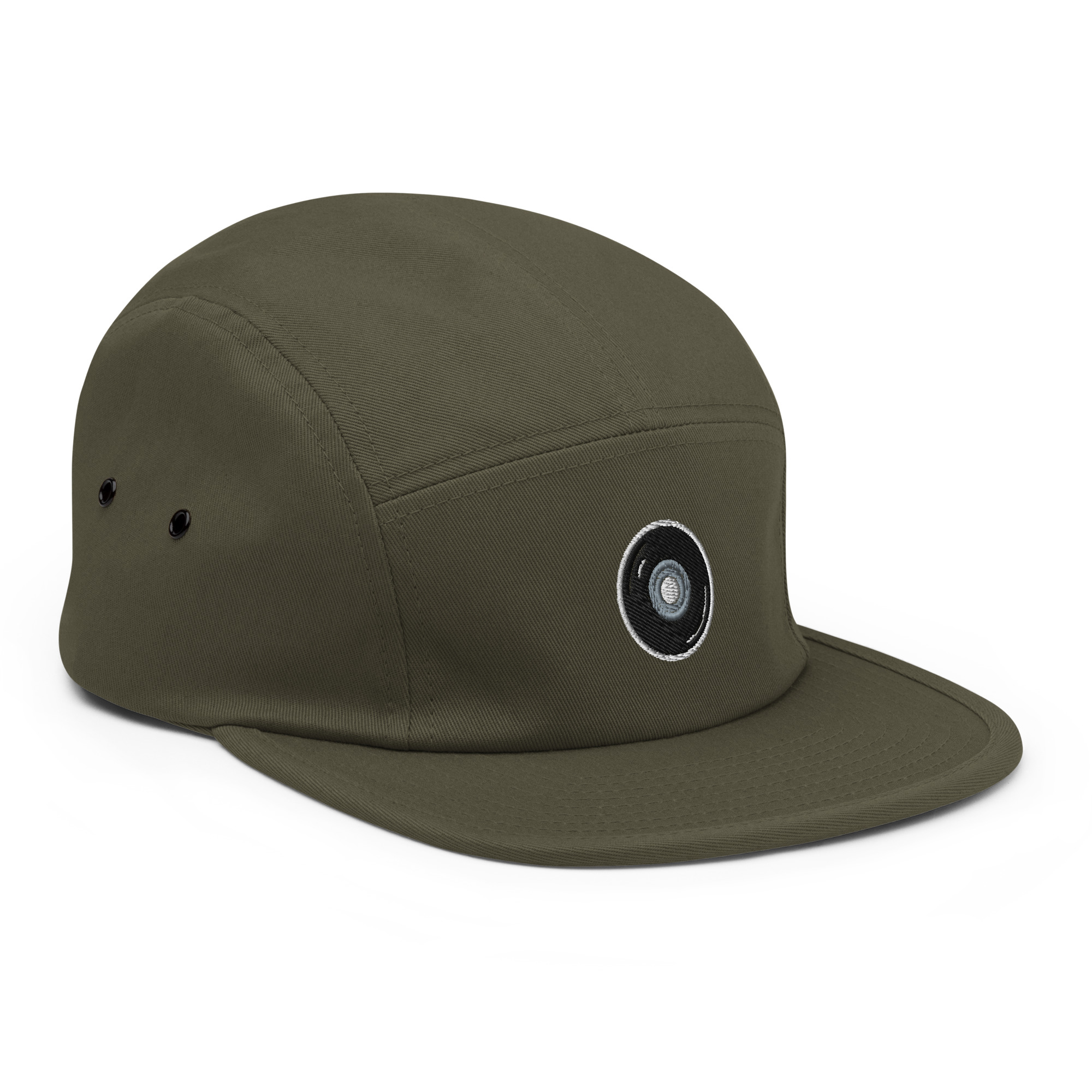 Skate Wheel Cap 5Panel Olive Side
