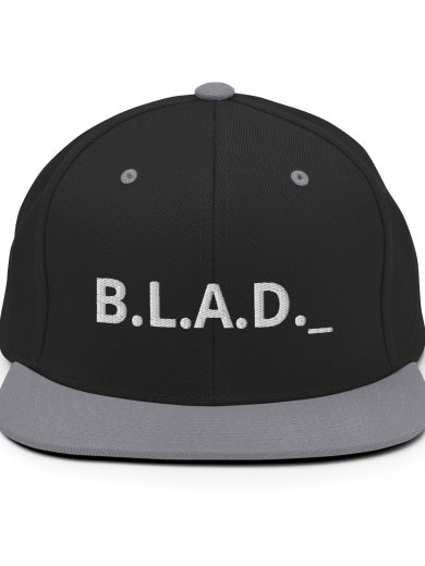 Game of Blading Snapback Black Silver Front