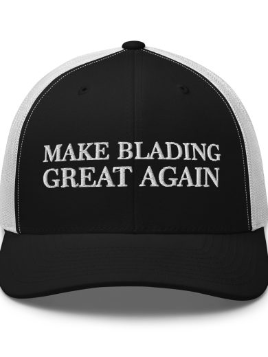 MAGA Blading Retro Trucker Black White Front