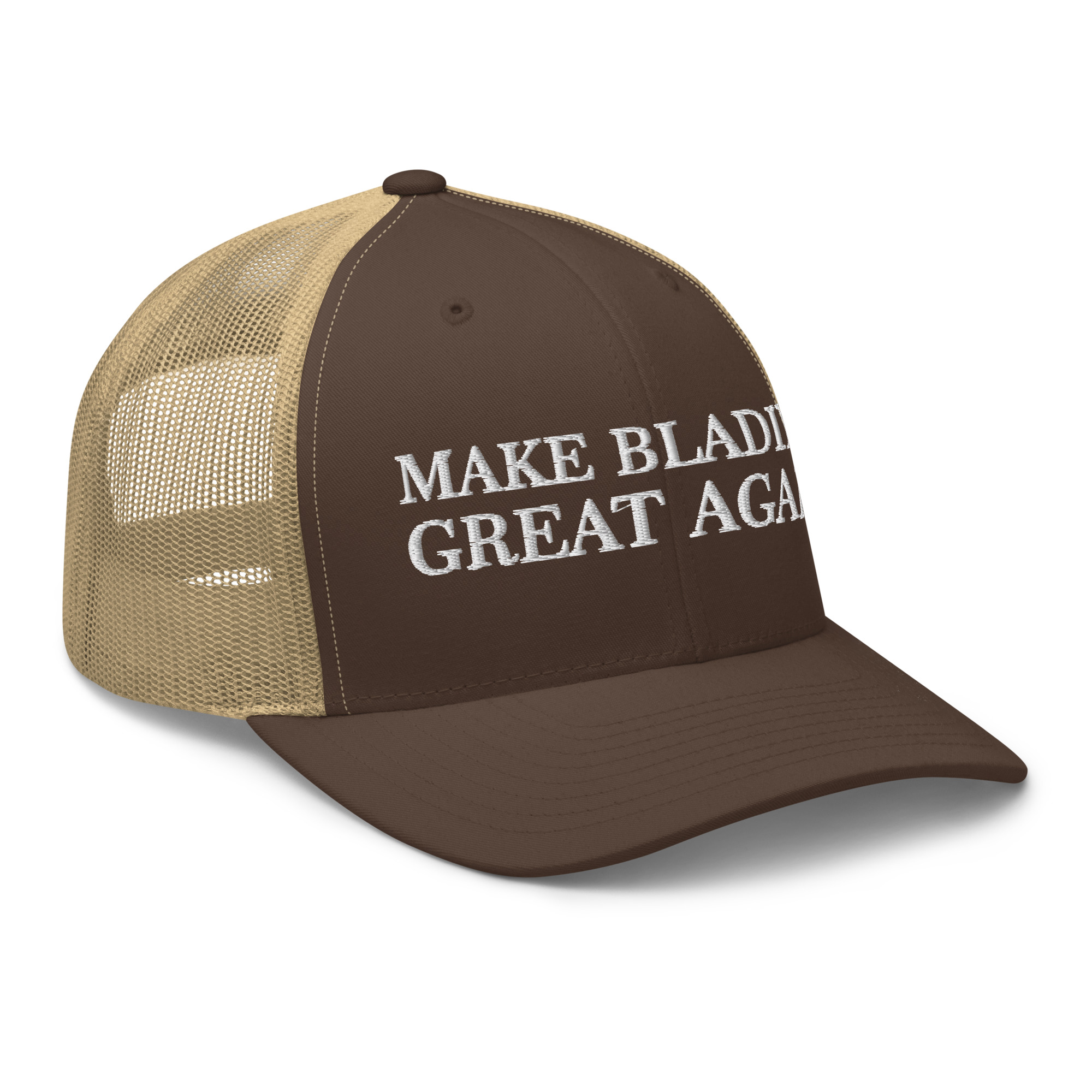 MAGA Blading Retro Trucker Brown Khaki Side