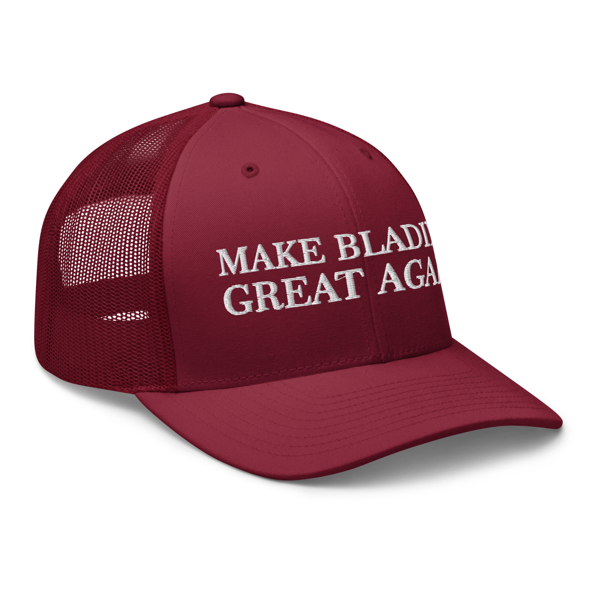 MAGA Blading Retro Trucker Cranberry Side