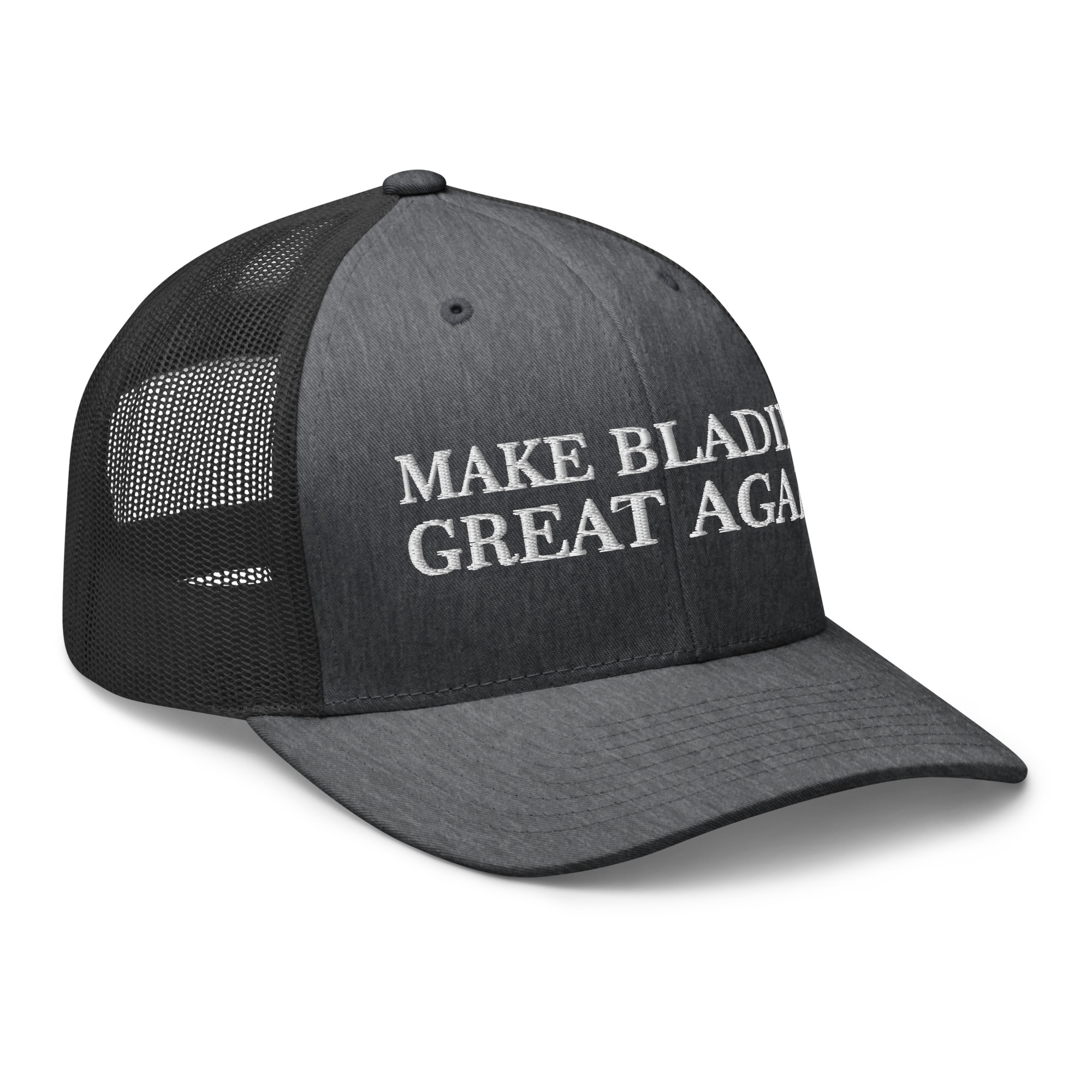 MAGA Blading Retro Trucker Dark Heather Gray Side